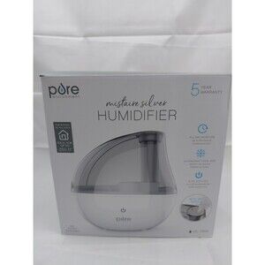 Pure Enrichment MistAire Silver Humidifier Ultrasonic Cool Mist 1.5 L With Box